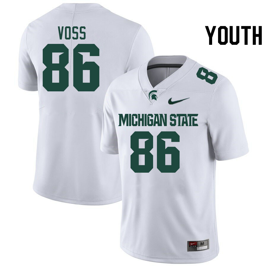 Youth #86 Carson Voss Michigan State Spartans College Football Jersesys Stitched-White